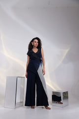 Noir Ombre Wrap Jumpsuit
