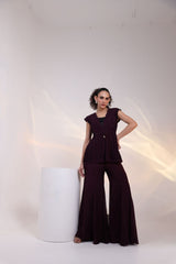 Merlot Pleated Co-ord Set