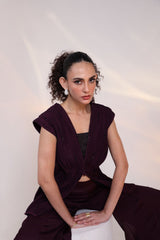 Merlot Pleated Co-ord Set