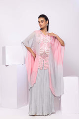 Blush Mist Shaded Kaftan Set