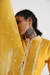 Yellow layered dress