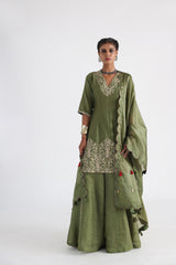 Olive sharara set
