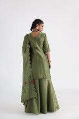 Olive sharara set