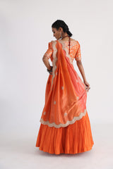 Orange lehenga set