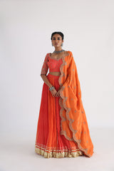 Kesariya lehenga set