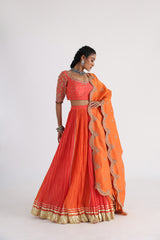 Kesariya lehenga set