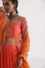 Kesariya lehenga set