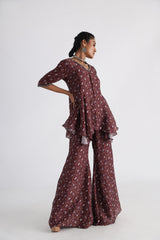 Brown printed co-ord set