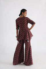 Brown printed co-ord set