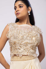 Arleth Drape Skirt Set Gold Drape Skirt