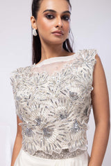 Arleth Drape Skirt Set Ivory Drape Skirt