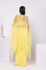 Sunlit cape and drape skirt set