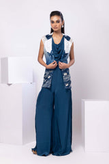 Navy Prairie sequin jacket set