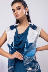 Navy Prairie sequin jacket set