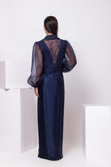 Navy Willow Collared Dress