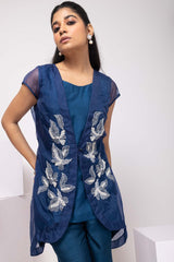 Midnight Leaf Embroidered Co-Ord Set