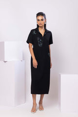 Midnight Flutter Polo Dress