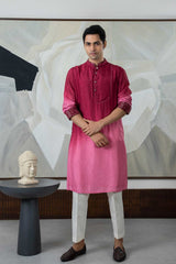 Dark red kurta set