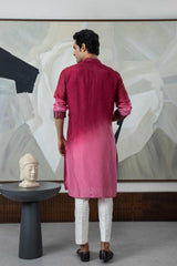 Dark red kurta set