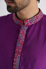 Emir purple kurta set