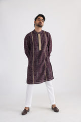 Brown printed kurta set