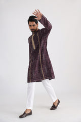 Brown printed kurta set