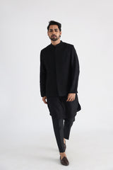 Adeem black nehru and kurta set