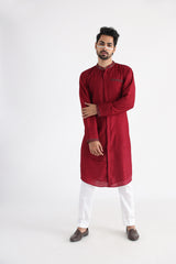 Ahmar maroon kurta set