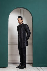 Obsidian Glimmer Bandhgala