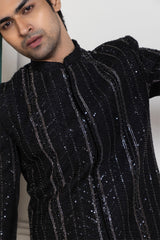 Obsidian Glimmer Bandhgala