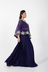 Diamond dew one shoulder cape set