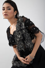 Luna Black Lehenga Set