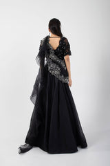 Luna Black Lehenga Set