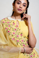 Lemon Yellow Sharara Set