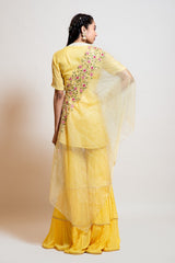 Lemon Yellow Sharara Set