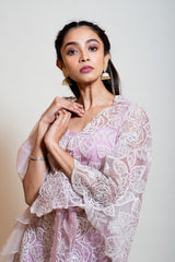 Lavender Sheer Jacket Set