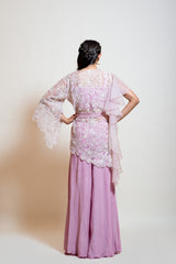 Lavender Sheer Jacket Set