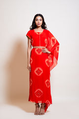 Shibori Belt Kaftan Set