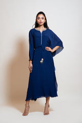 Navy Blue One Sided Kaftan