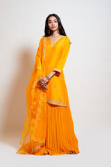 Light Orange Gota Sharara Set