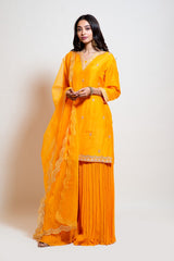 Light Orange Gota Sharara Set
