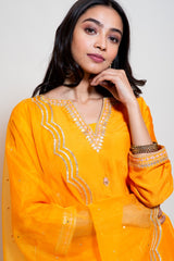 Light Orange Gota Sharara Set