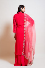 Coral Kurta and Pallazo set