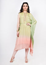 Pista Peach Ombre Kaftan