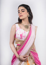 Multicolour dye technique Lehenga