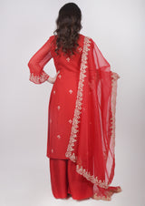 Red Kurta Set