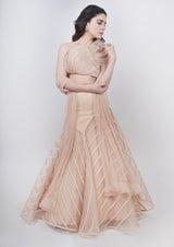 Champange Fishcut Skirt Lehenga