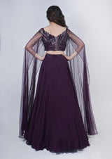 Plum lehenga set