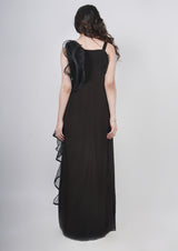 Black Ruffle Gown