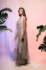 Auric Ruffled Jacket Set